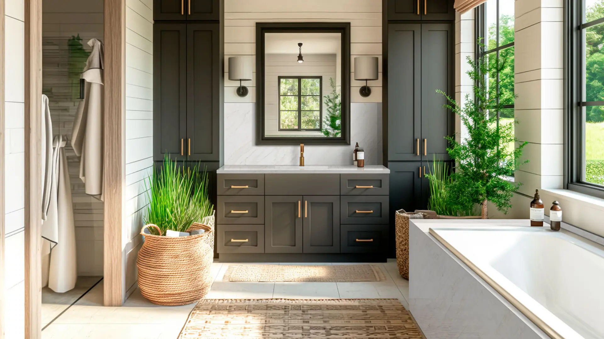 Bathroom Design by Msi Quartz Countertops Calacatta Prematta At Synergy Cabinets in Annandale VA