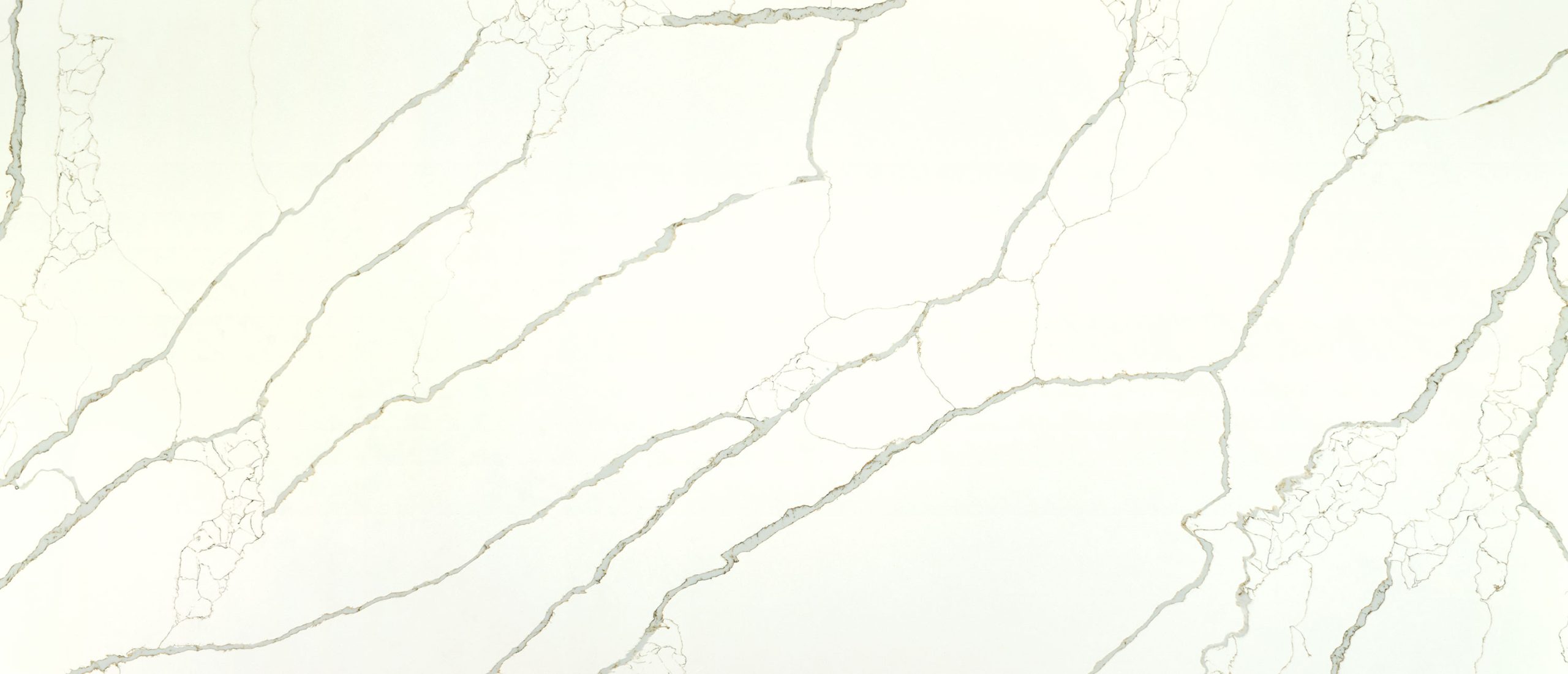 MSI Quartz Countertops New Calacatta Laza Gold slab at Synergy Cabinets in Annandale, VA